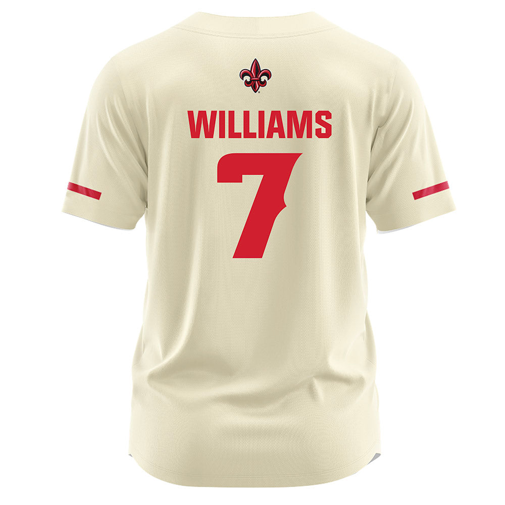 Louisiana - NCAA Softball : Dayzja Williams - Cream Jersey-1