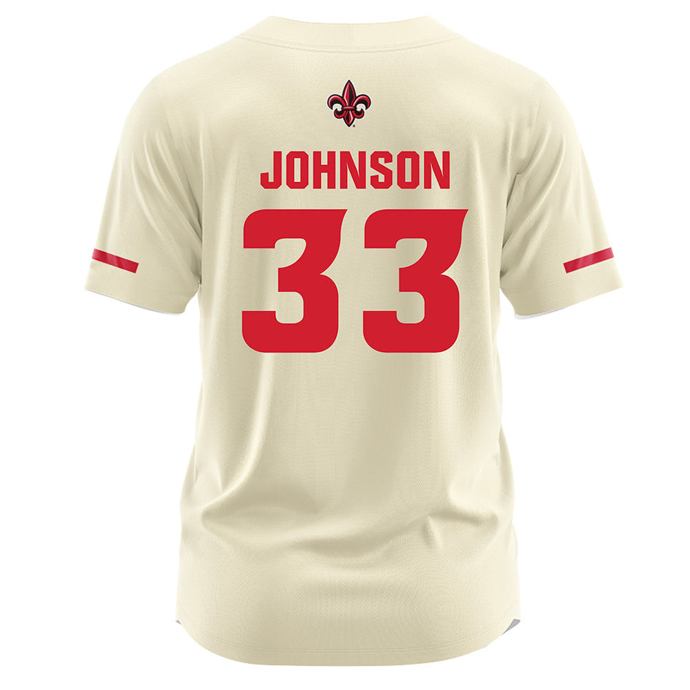 Louisiana - NCAA Softball : Natalie Johnson - Cream Jersey-1