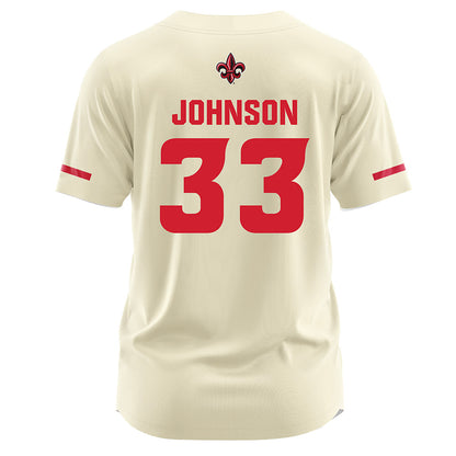 Louisiana - NCAA Softball : Natalie Johnson - Cream Jersey-1