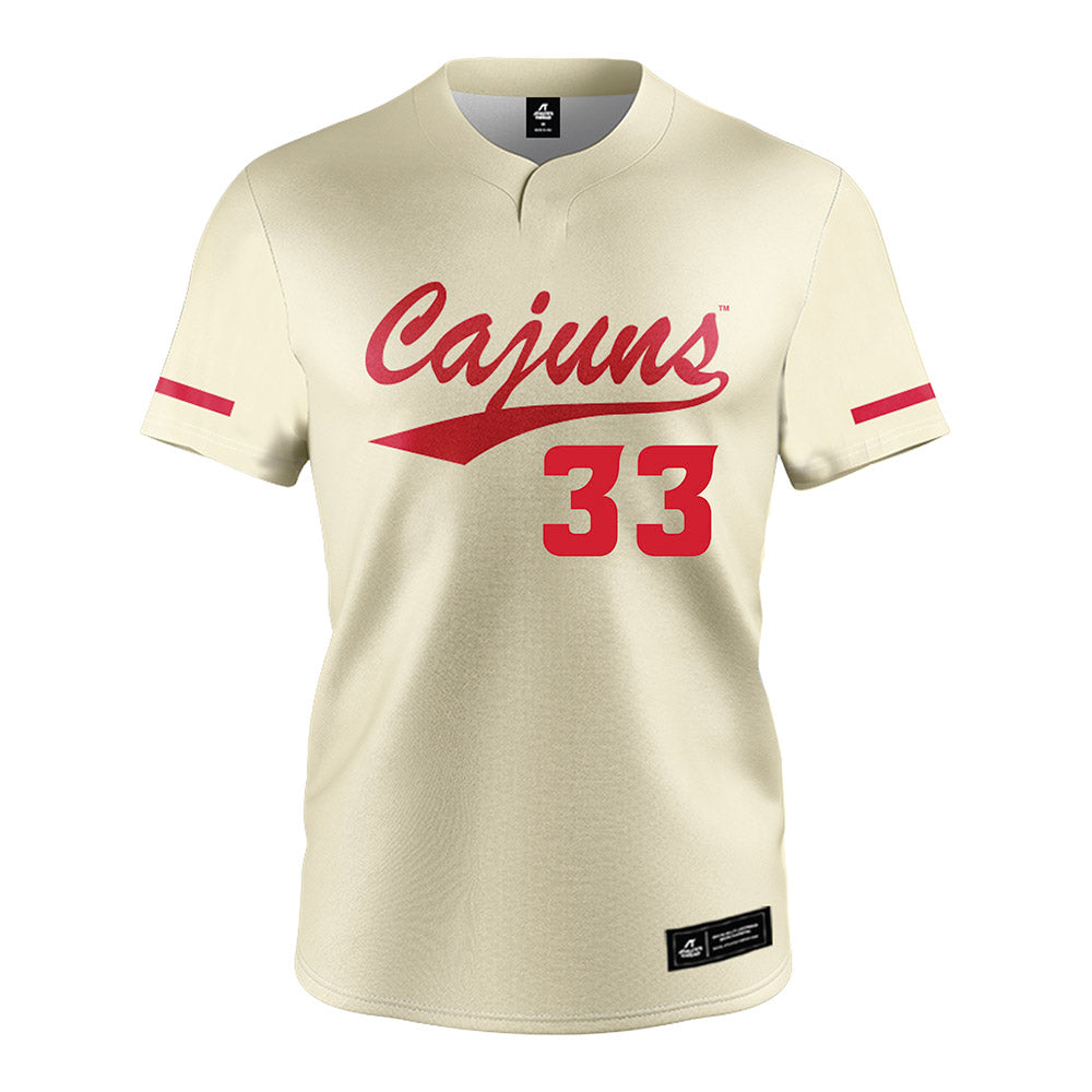 Louisiana - NCAA Softball : Natalie Johnson - Cream Jersey-0