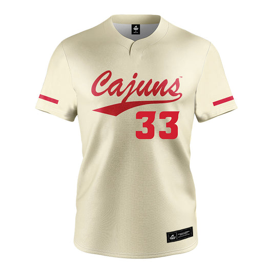 Louisiana - NCAA Softball : Natalie Johnson - Cream Jersey-0