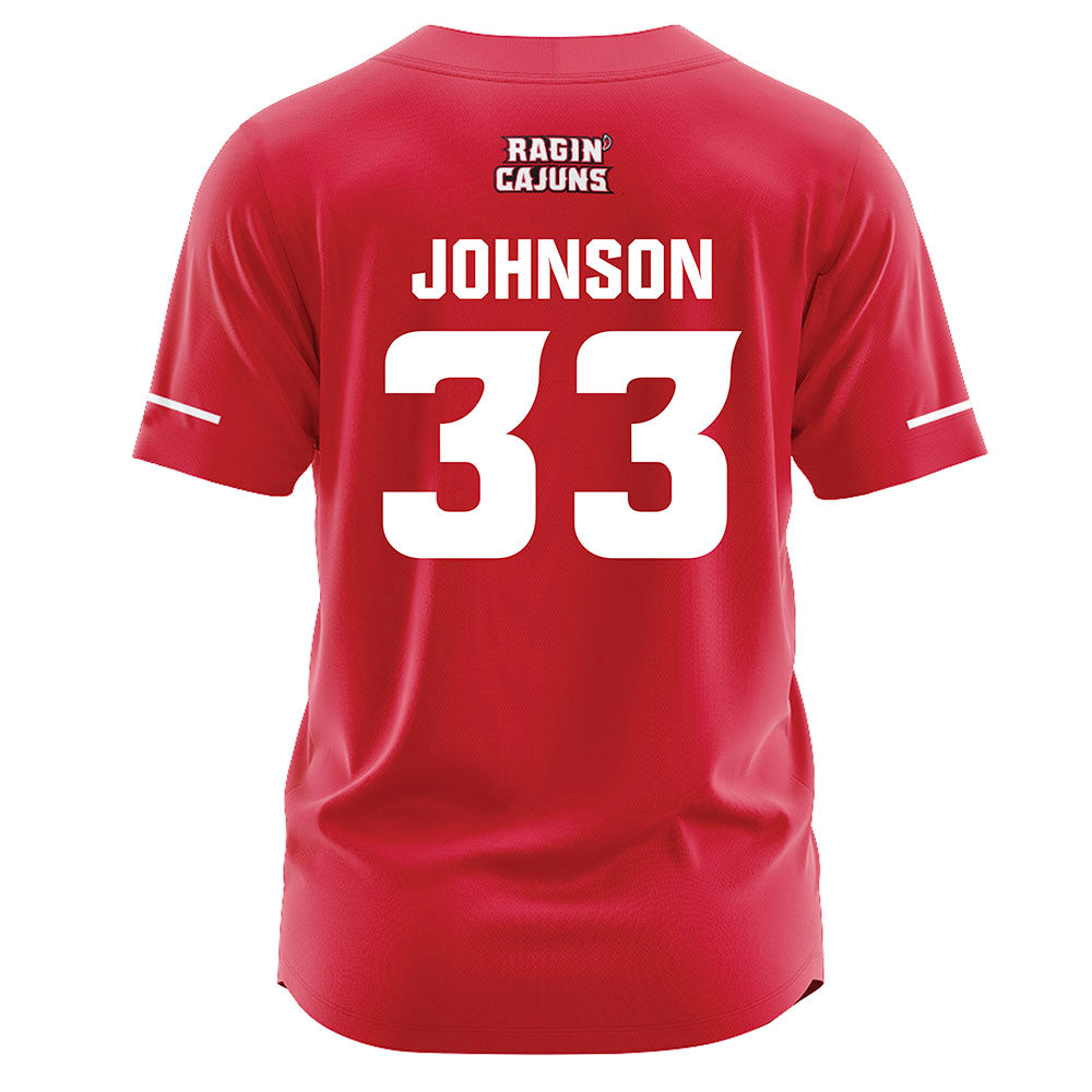 Louisiana - NCAA Softball : Natalie Johnson - Red Jersey-1