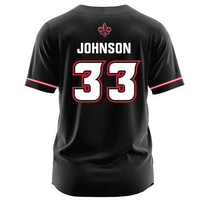 Louisiana - NCAA Softball : Natalie Johnson - Black Jersey-1