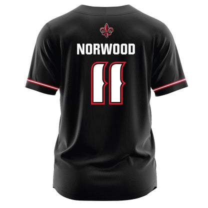 Louisiana - NCAA Softball : Mia Norwood - Black Jersey-1