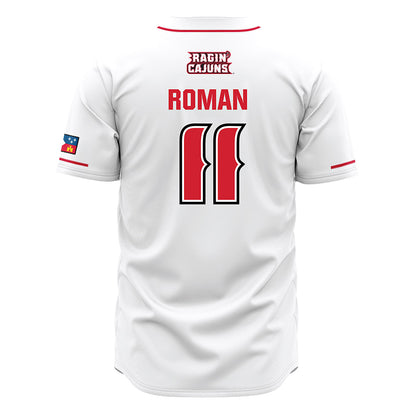 Louisiana - NCAA Baseball : Ty Roman - White Jersey-1