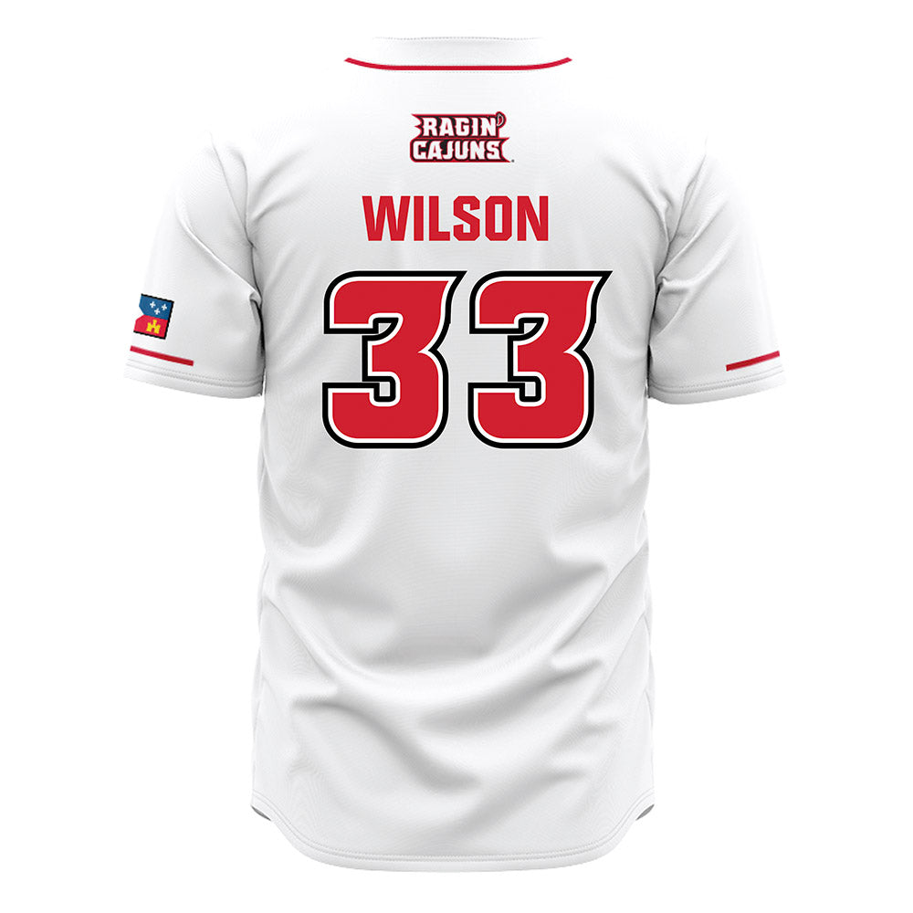 Louisiana - NCAA Baseball : Bryce Wilson - White Jersey-1