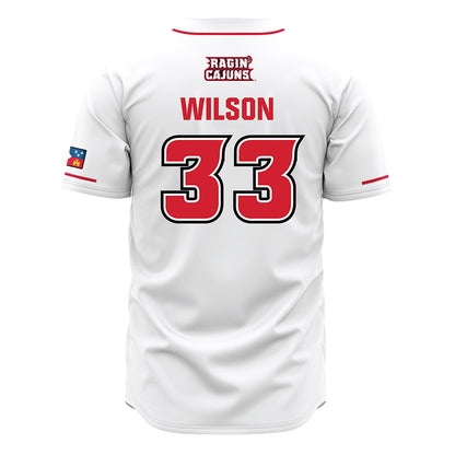 Louisiana - NCAA Baseball : Bryce Wilson - White Jersey-1