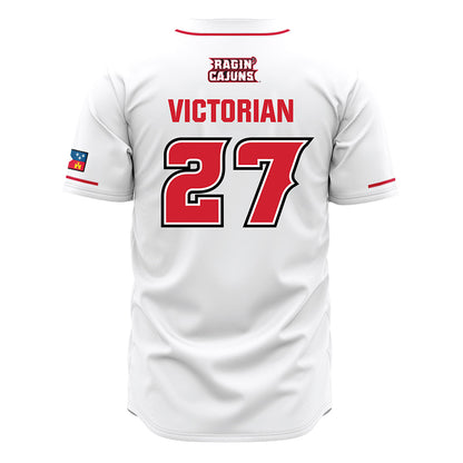 Louisiana - NCAA Baseball : Landon Victorian - White Jersey-1