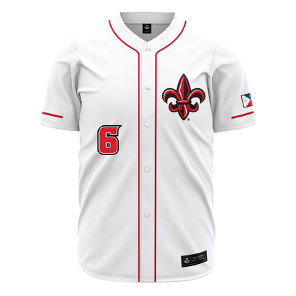 Louisiana - NCAA Baseball : Mark Collins - White Jersey-0