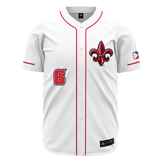 Louisiana - NCAA Baseball : Mark Collins - White Jersey-0