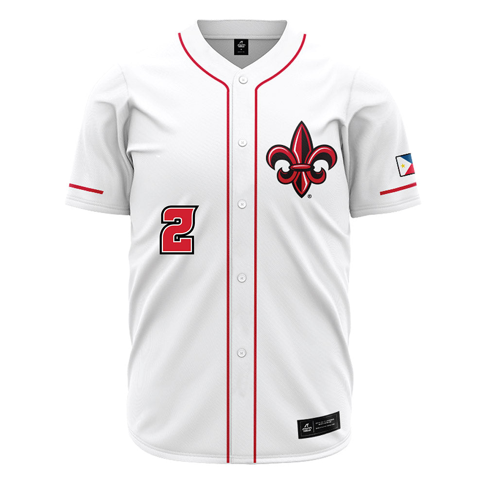 Louisiana - NCAA Baseball : Donovan Lasalle - White Jersey-0