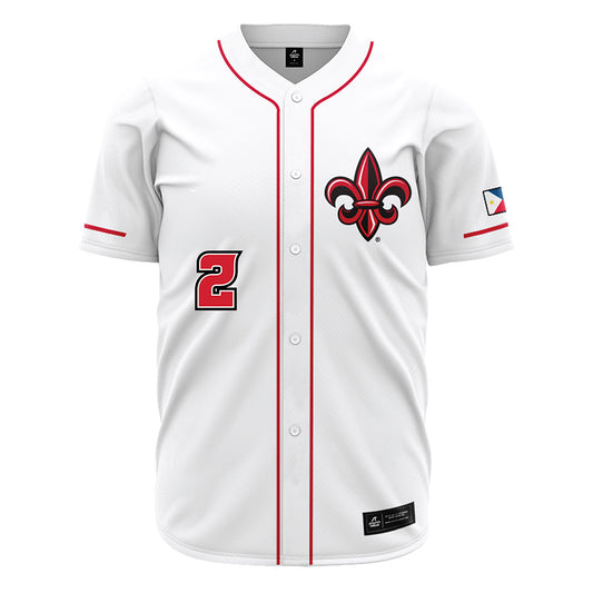 Louisiana - NCAA Baseball : Donovan Lasalle - White Jersey-0