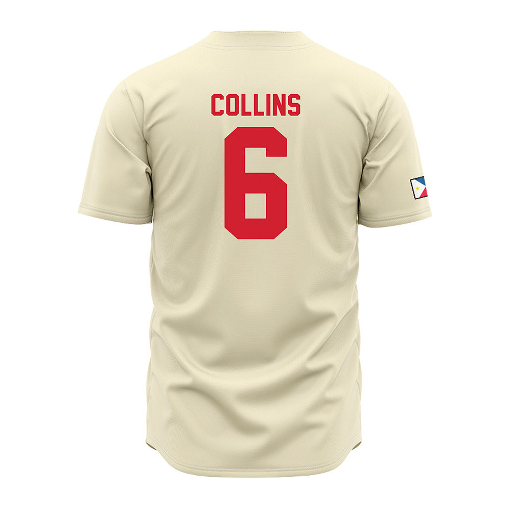 Louisiana - NCAA Baseball : Mark Collins - Cream Jersey-1