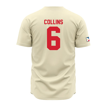 Louisiana - NCAA Baseball : Mark Collins - Cream Jersey-1