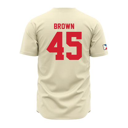 Louisiana - NCAA Baseball : Colt Brown - Cream Jersey-1