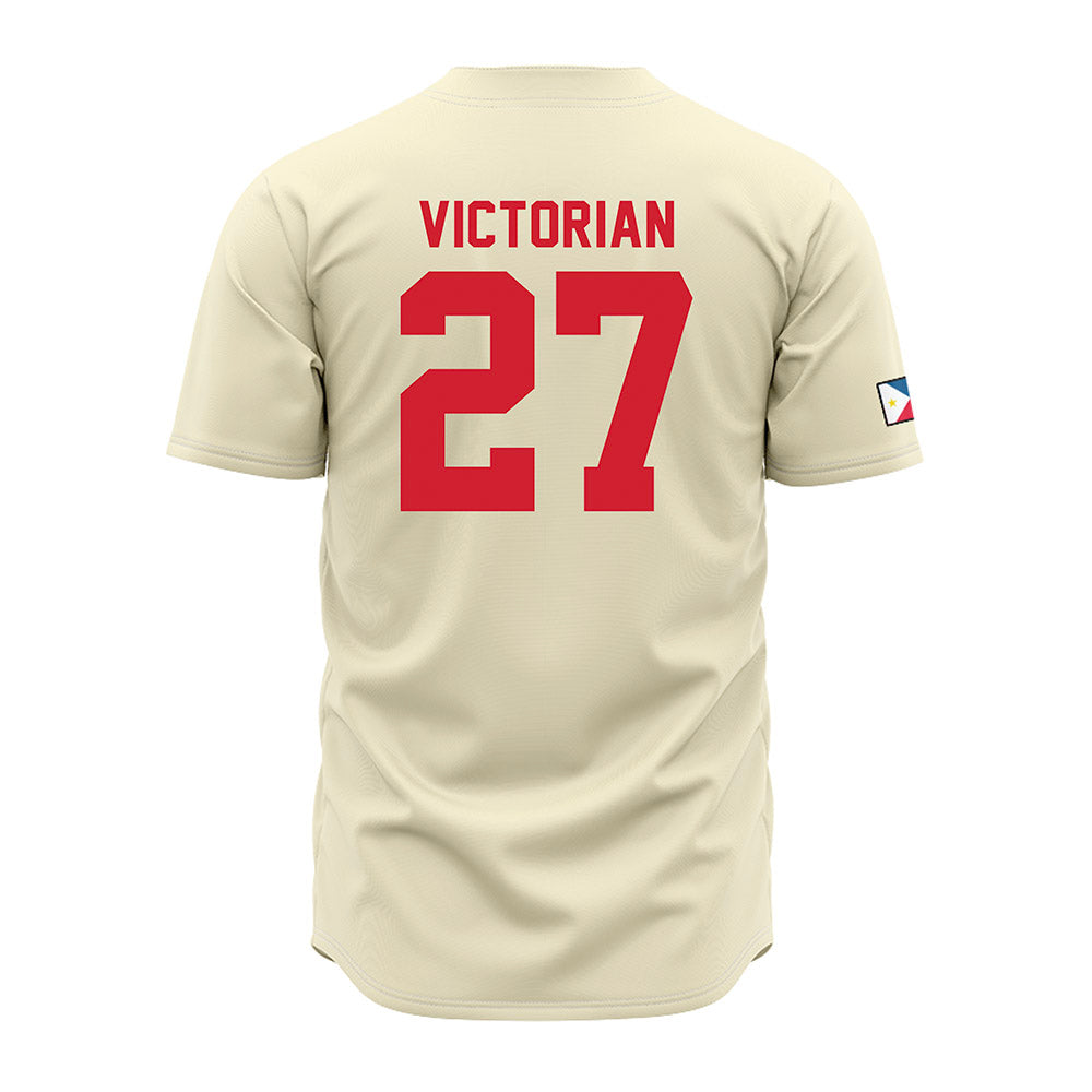 Louisiana - NCAA Baseball : Landon Victorian - Cream Jersey-1