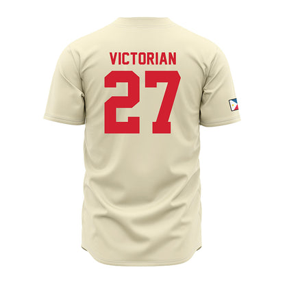 Louisiana - NCAA Baseball : Landon Victorian - Cream Jersey-1