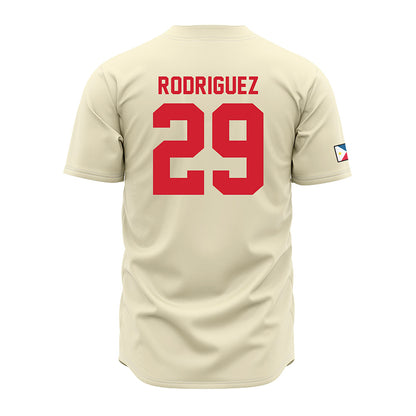 Louisiana - NCAA Baseball : Blaze Rodriguez - Cream Jersey-1