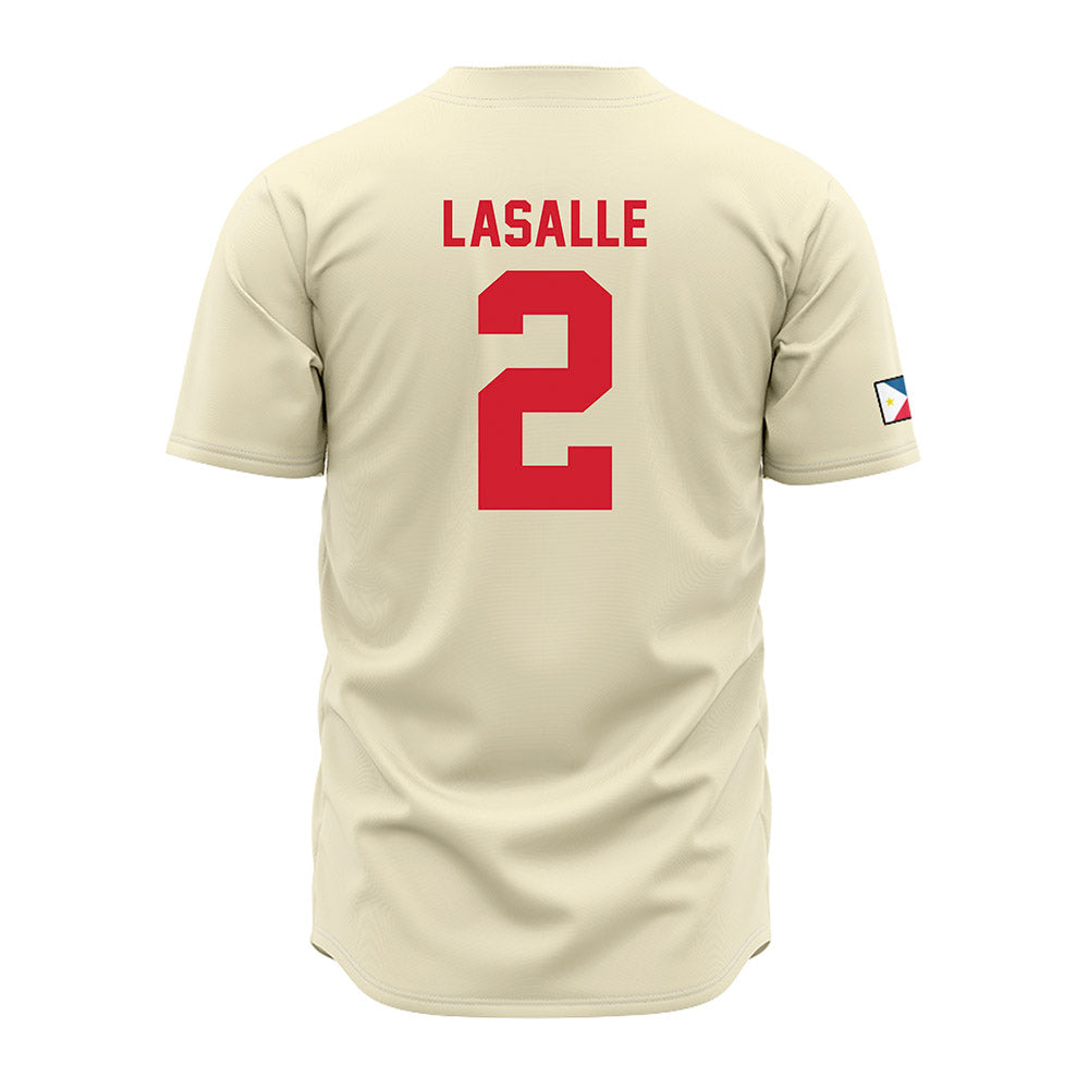 Louisiana - NCAA Baseball : Donovan Lasalle - Cream Jersey-1