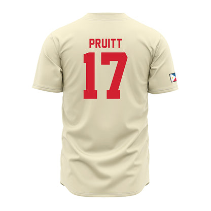 Louisiana - NCAA Baseball : Sawyer Pruitt - Cream Jersey-1