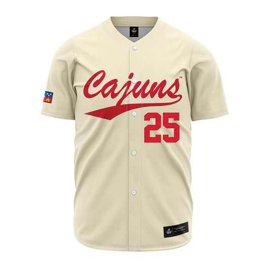 Louisiana - NCAA Baseball : Jayce LaCava - Cream Jersey-0