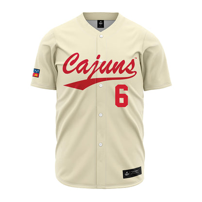 Louisiana - NCAA Baseball : Mark Collins - Cream Jersey-0