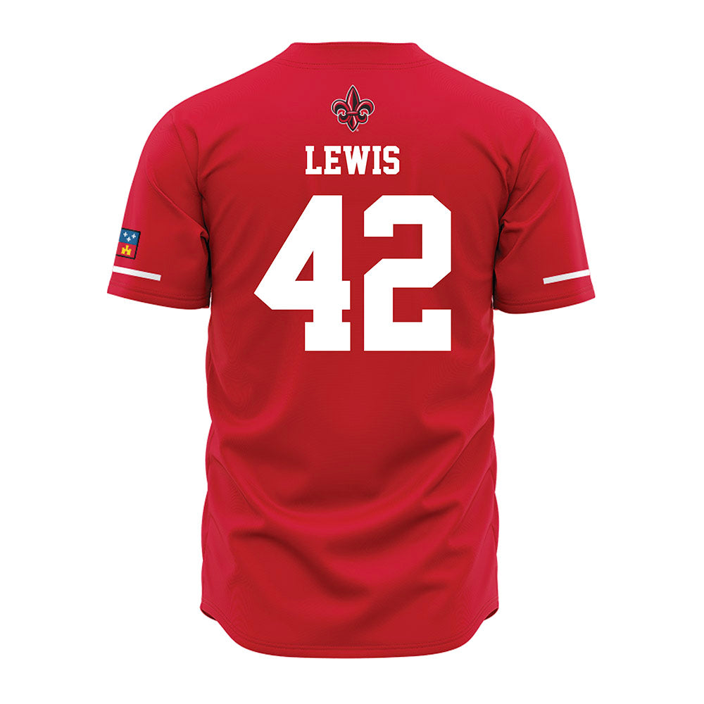 Louisiana - NCAA Baseball : Noah Lewis - Red Jersey-1