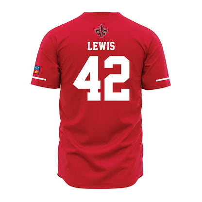 Louisiana - NCAA Baseball : Noah Lewis - Red Jersey-1