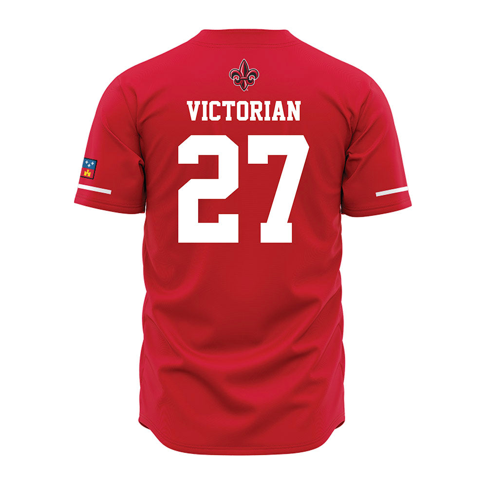 Louisiana - NCAA Baseball : Landon Victorian - Red Jersey-1