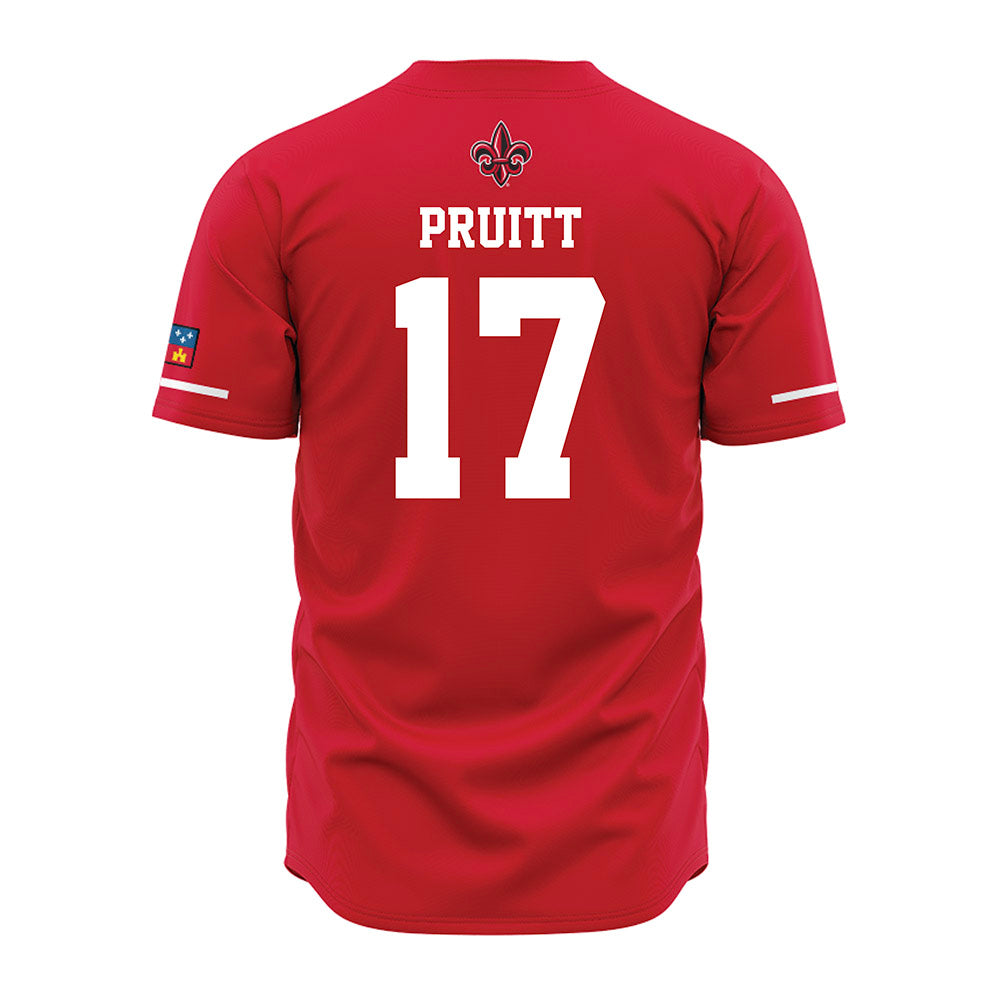 Louisiana - NCAA Baseball : Sawyer Pruitt - Red Jersey-1