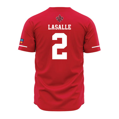 Louisiana - NCAA Baseball : Donovan Lasalle - Red Jersey-1