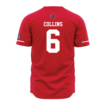 Louisiana - NCAA Baseball : Mark Collins - Red Jersey-1