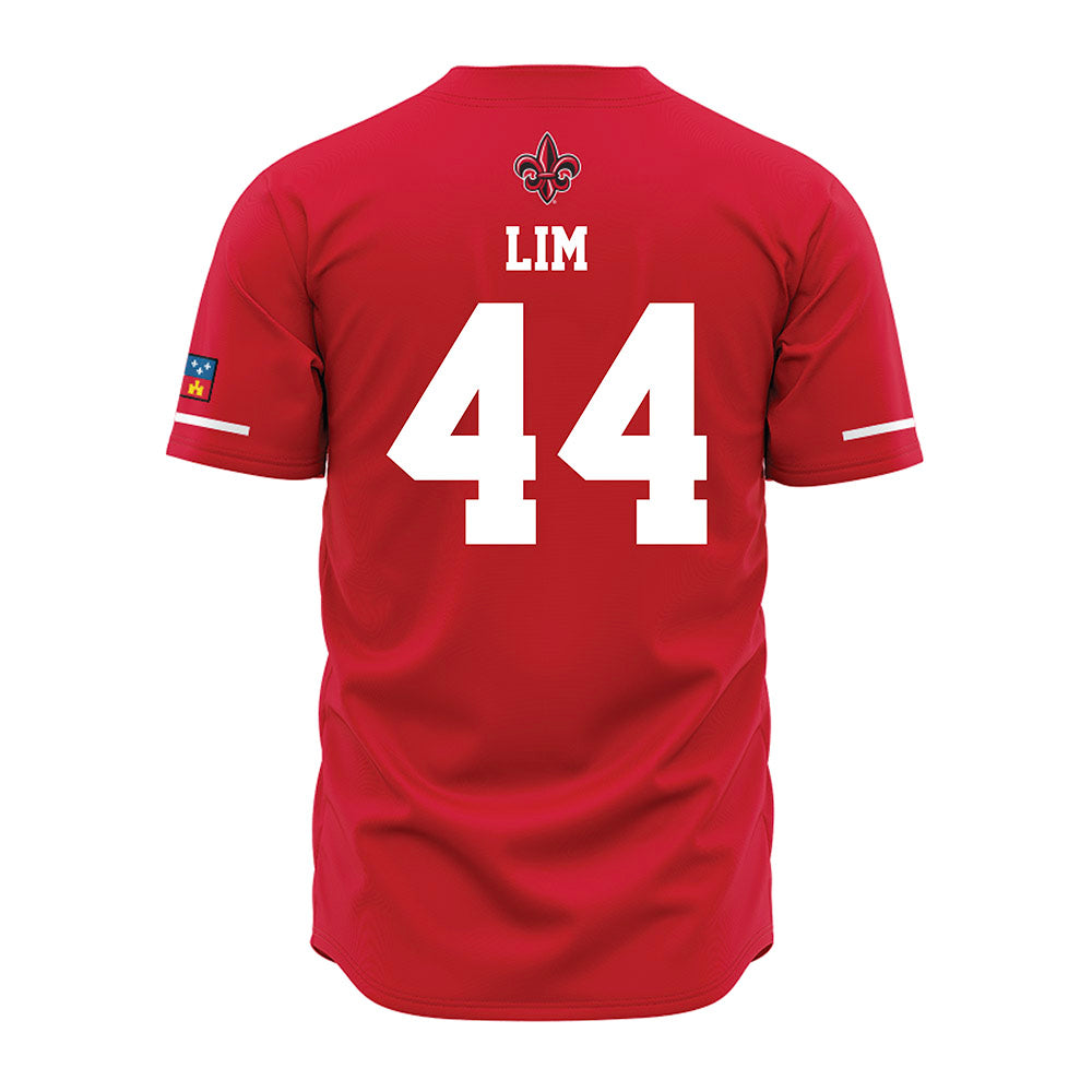 Louisiana - NCAA Baseball : Josh Lim - Red Jersey-1