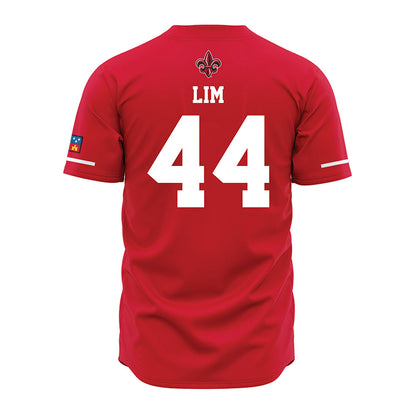 Louisiana - NCAA Baseball : Josh Lim - Red Jersey-1