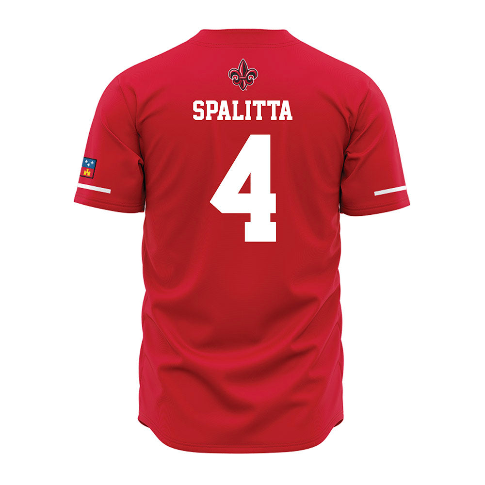 Louisiana - NCAA Baseball : Steven Spalitta - Red Jersey-1