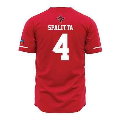 Louisiana - NCAA Baseball : Steven Spalitta - Red Jersey-1