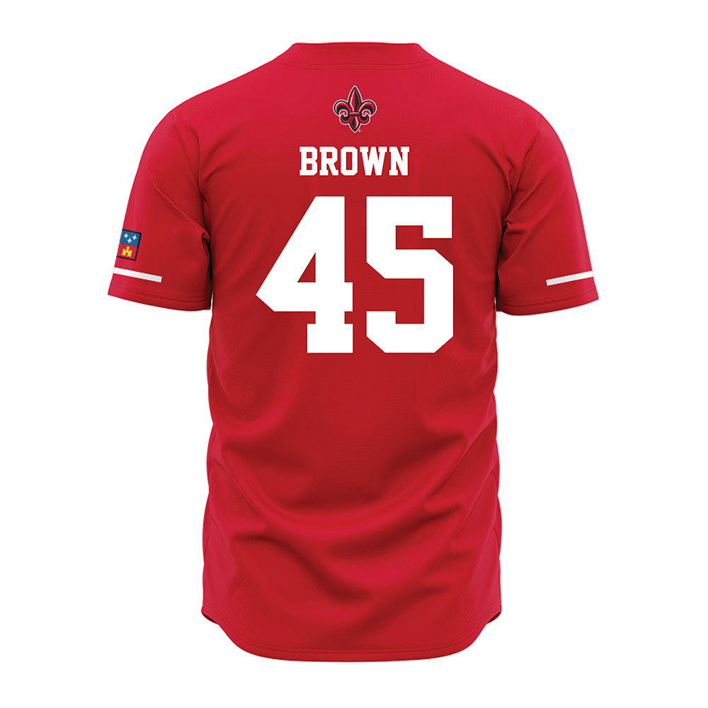 Louisiana - NCAA Baseball : Colt Brown - Red Jersey-1