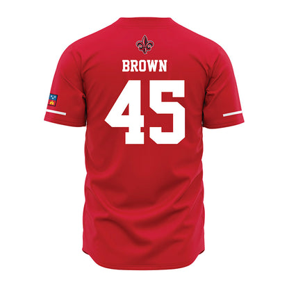 Louisiana - NCAA Baseball : Colt Brown - Red Jersey-1