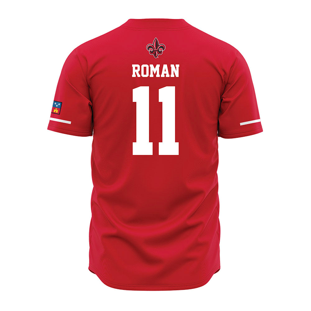 Louisiana - NCAA Baseball : Ty Roman - Red Jersey-1