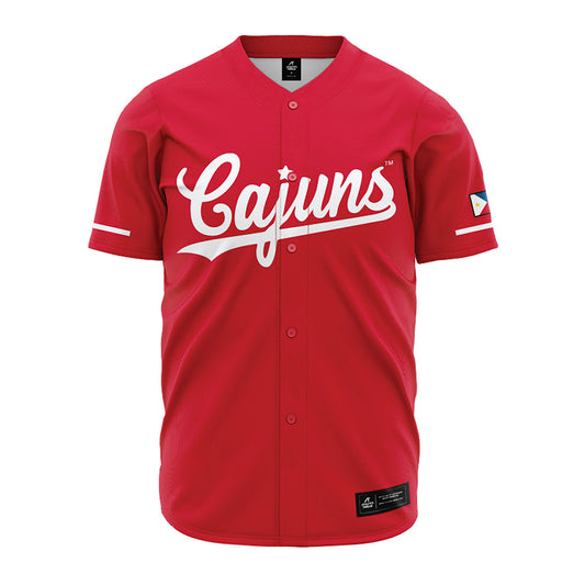 Louisiana - NCAA Baseball : Scott Herrmann - Red Jersey-0
