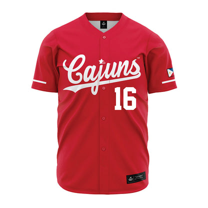 Louisiana - NCAA Baseball : Parker Smith - Red Jersey-0
