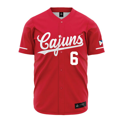 Louisiana - NCAA Baseball : Mark Collins - Red Jersey-0