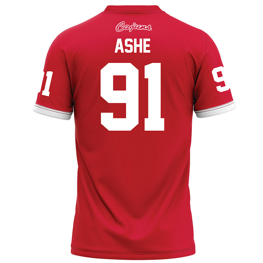 Louisiana - NCAA Football : Priest Ashe - Red Football Jersey-1