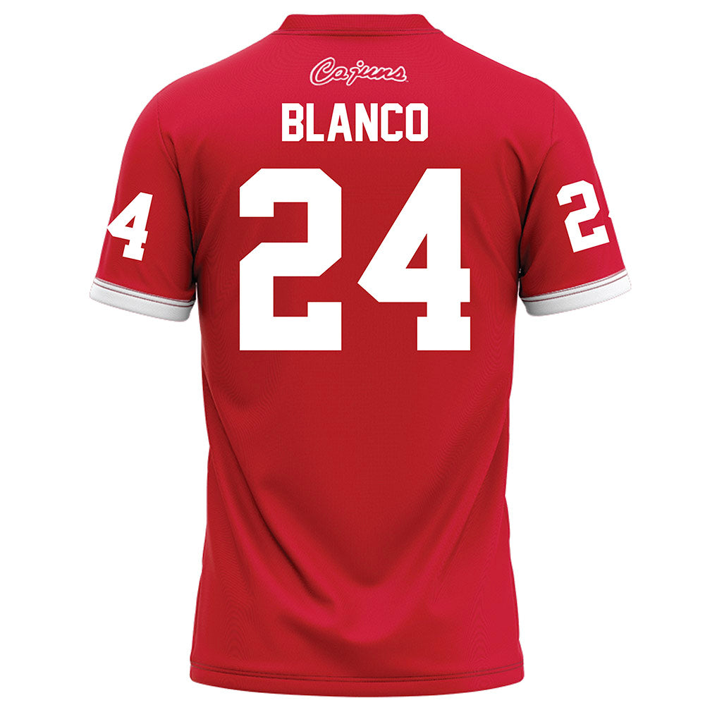 Louisiana - NCAA Football : Steven Blanco - Red Football Jersey-1