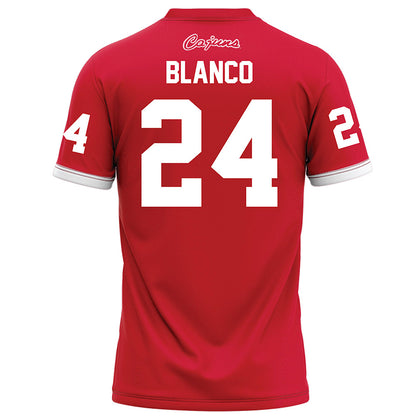 Louisiana - NCAA Football : Steven Blanco - Red Football Jersey-1