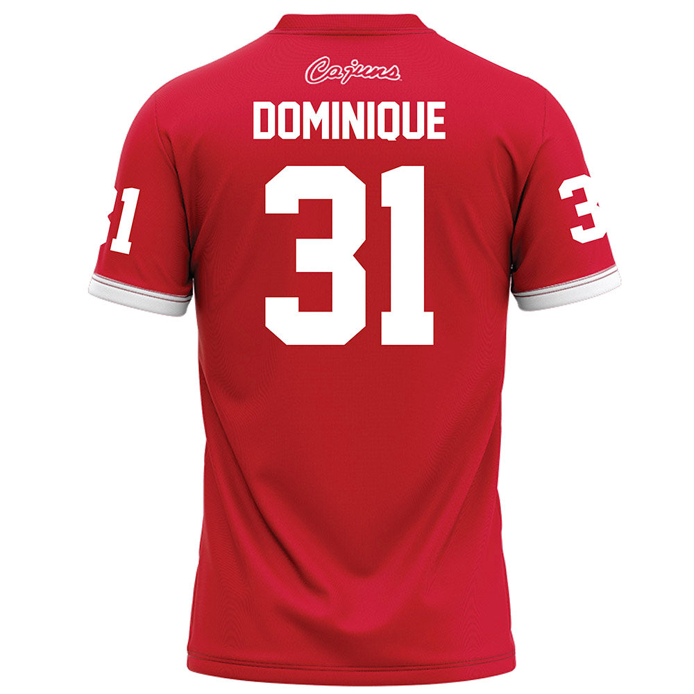 Louisiana - NCAA Football : Ty Dominique - Red Football Jersey-1
