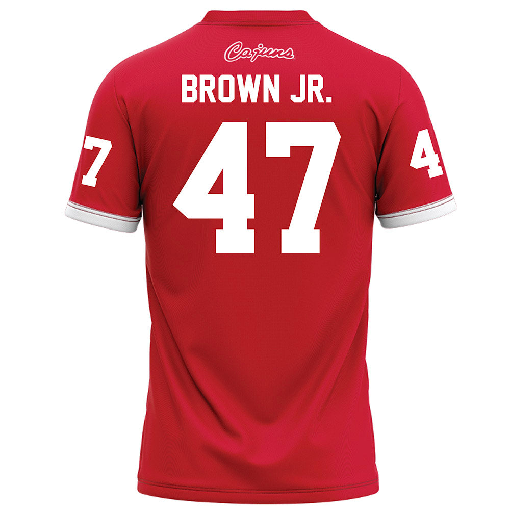 Louisiana - NCAA Football : Maurice Brown Jr. - Red Football Jersey-1