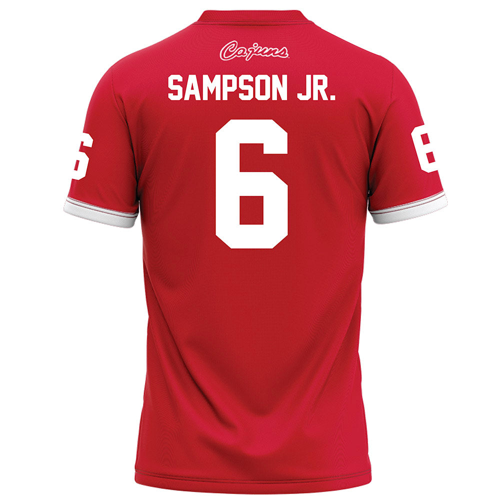 Louisiana - NCAA Football : Shelton Sampson Jr. - Red Football Jersey-1