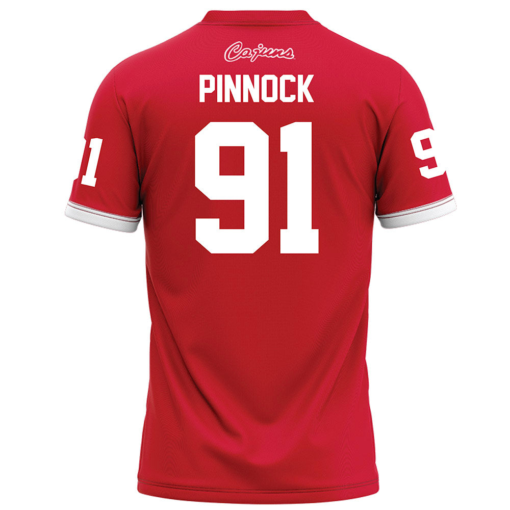 Louisiana - NCAA Football : Jordan Pinnock - Red Football Jersey-1