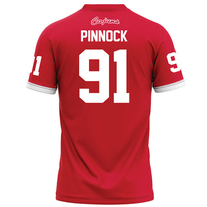 Louisiana - NCAA Football : Jordan Pinnock - Red Football Jersey-1